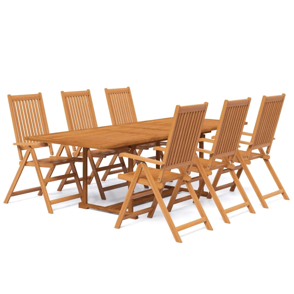 Set Mobili da Pranzo per Giardino 7 pz Legno Massello di Acacia 160-240 cm 3079641