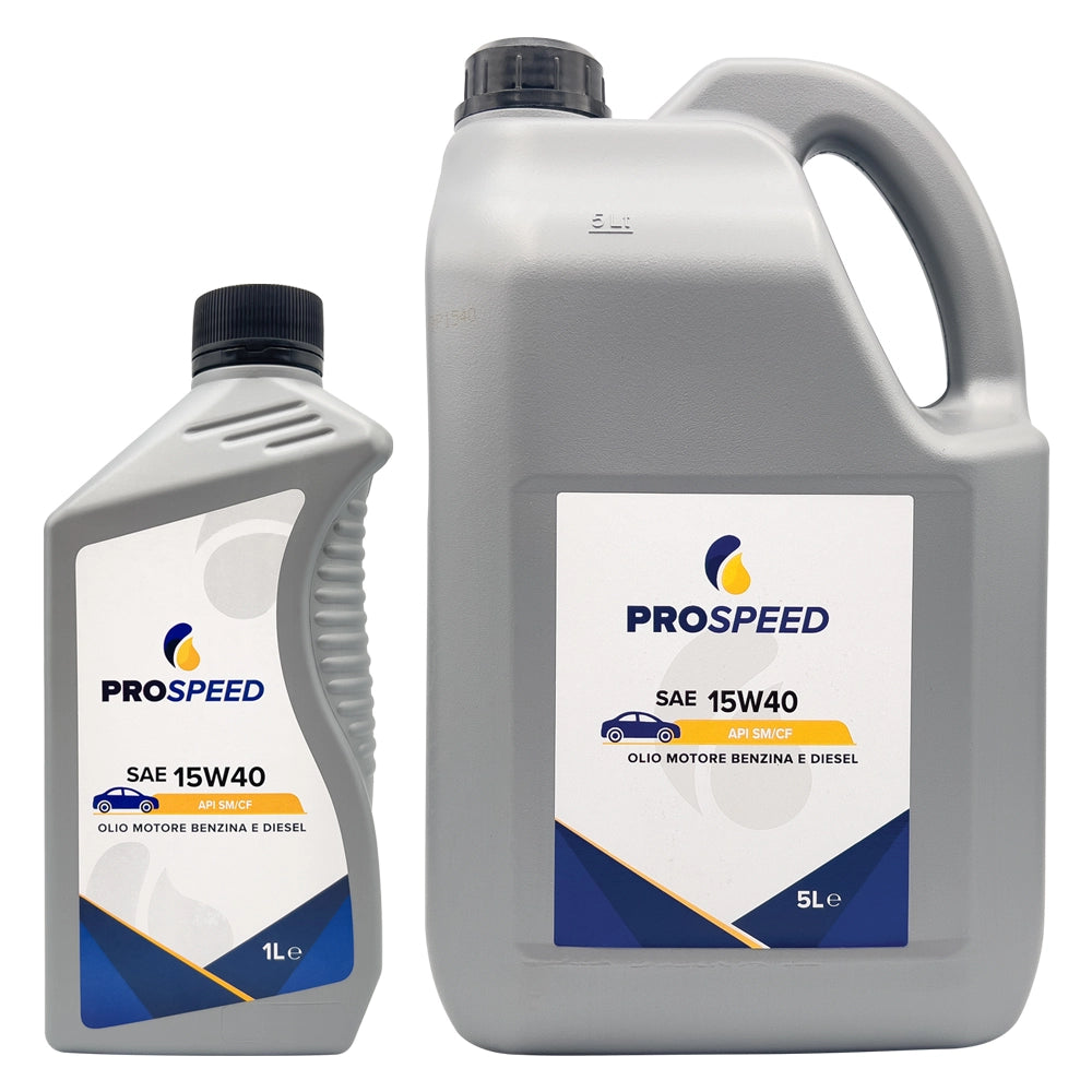 OLIO MOTORE PER AUTOVETTURE SAE 15W40 - lt. 5- 4 pezzi  - PROSPEED