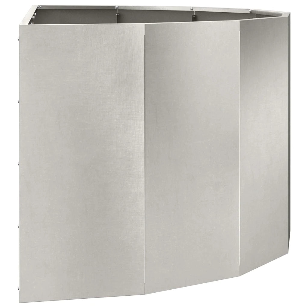 Fioriera | Cassetta per fiori | Vaso Argento 120 x 60 x 50 cm Acciaio inossidabile
