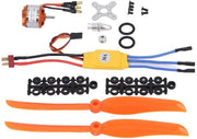 Motore RC 1400kV Senza Brush - Regolatore 30A - Set di Eliche - Compatibile con Batterie Lipo 2-3S - Elevato Potere - Adatto per Quadcopter/Aeromobile - Kit Motore