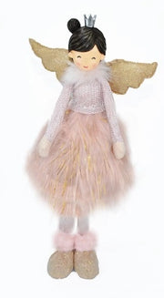 Bambola Decorativa Natalizia in Stoffa con Ali 45 cm
