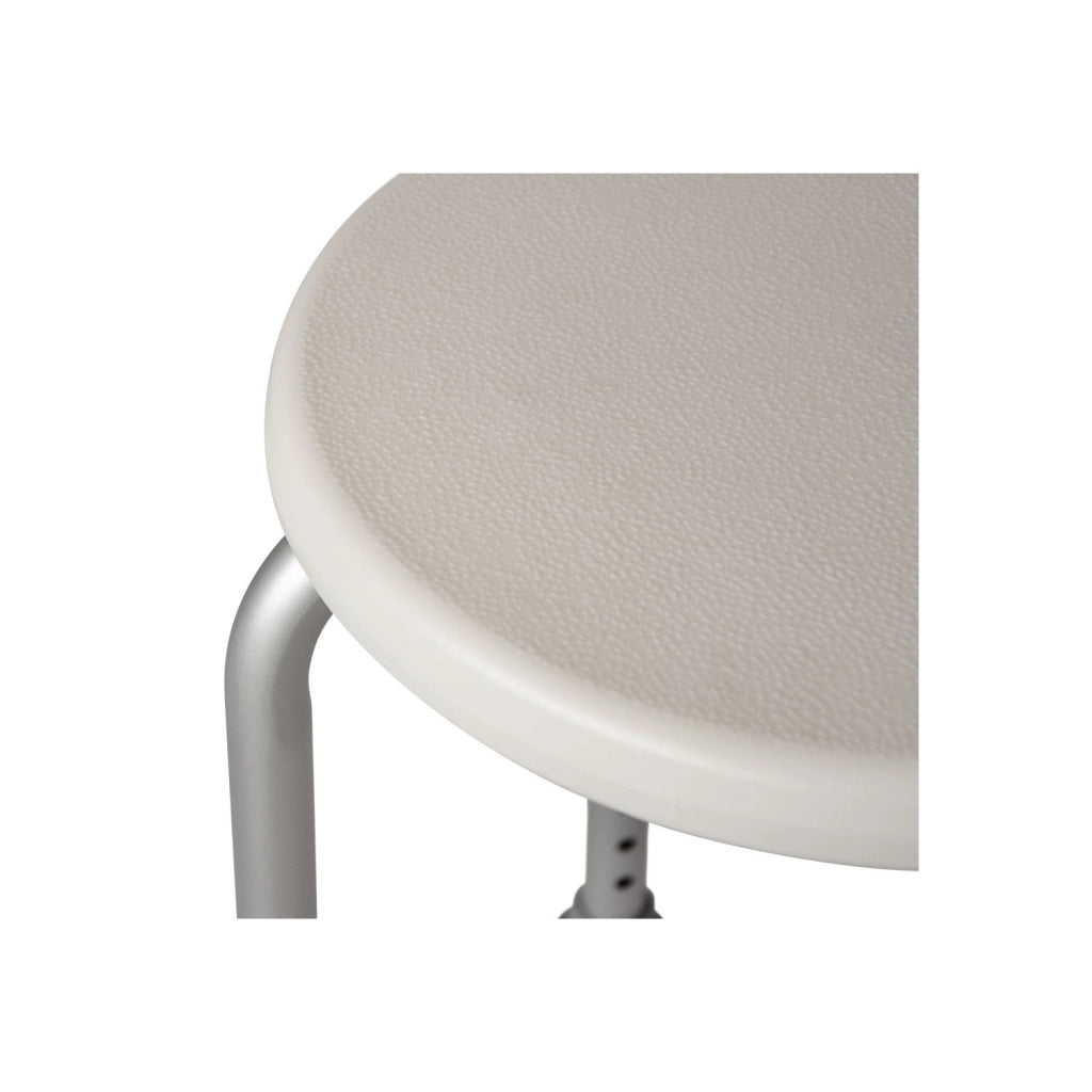 Sgabello 4 gambe  Bianco in Alluminio e Resine termoplastice Mod. Safe