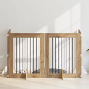 Cancello per cani con supporti 4 pcs Rovere Artigianale 892048