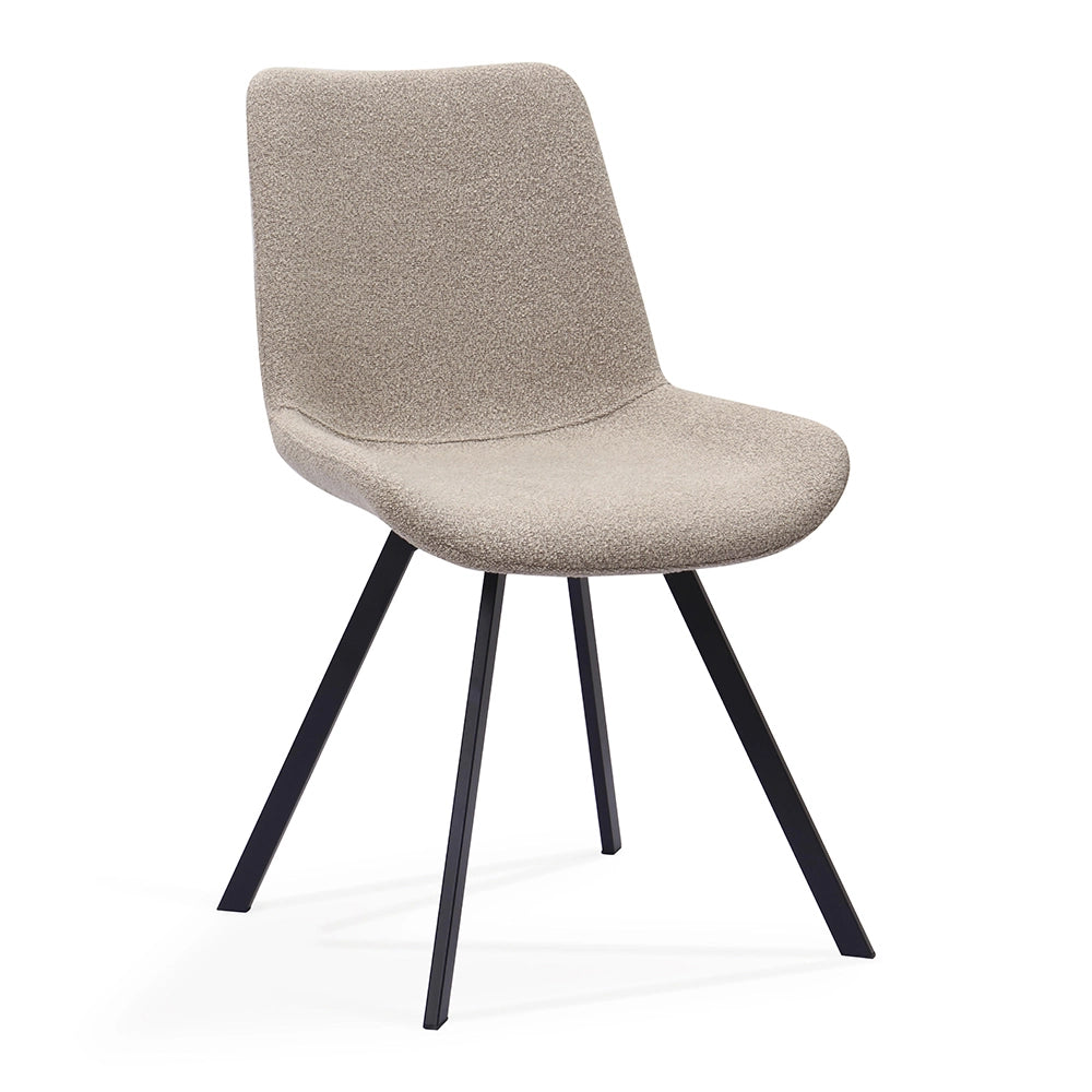 Sedia da pranzo moderna girevole - Xylo - Set di 2 in tessuto e metallo