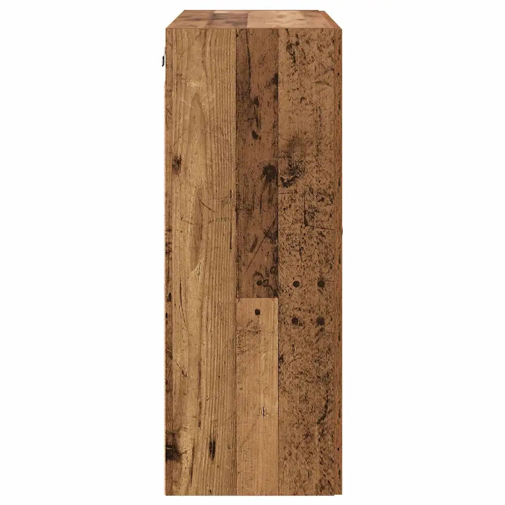Mobile a muro 2 pcs Legno vecchio 69,5 x 34 x 90 cm 3415558