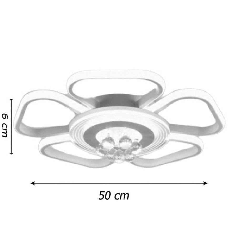 Trade Shop - Plafoniera Led 50w Forma Fiore Con Pendenti Moderna Luce 6500k 3000k 4000k C42-b -