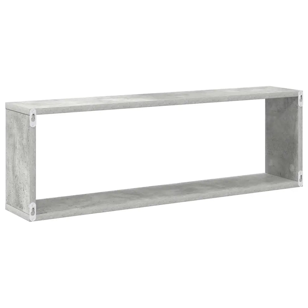 Mensole a Cubo 2 pz Grigio Cemento 80x15x26,5 cm in Truciolato cod mxl 52937