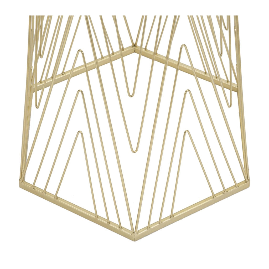 Tavolino VKH600, Oro, Metallo, 40x35x80 cm