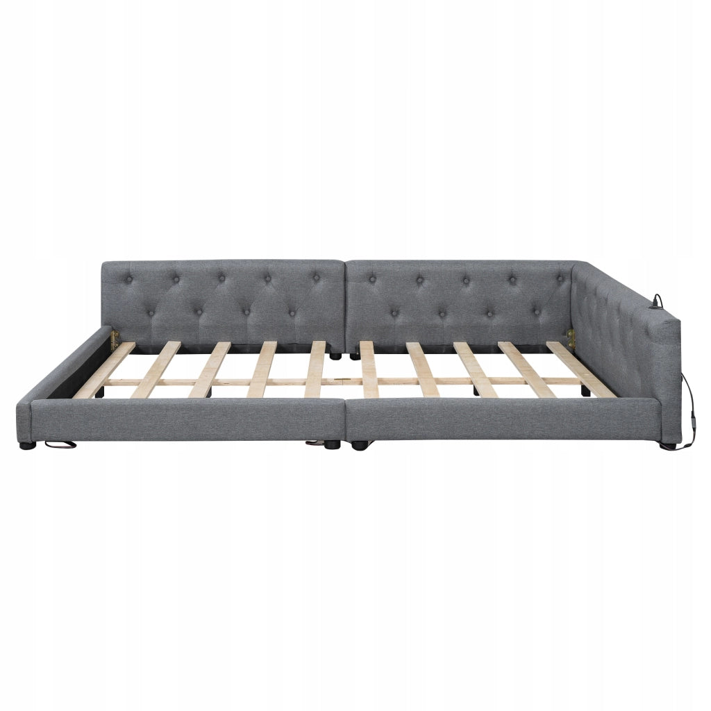 Divano letto 140x200 - Xylo - Grigio con RGB e USB