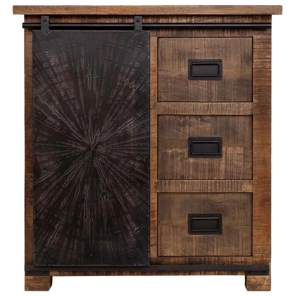 Mobiletto da ingresso in legno marrone 85x42x90h cm