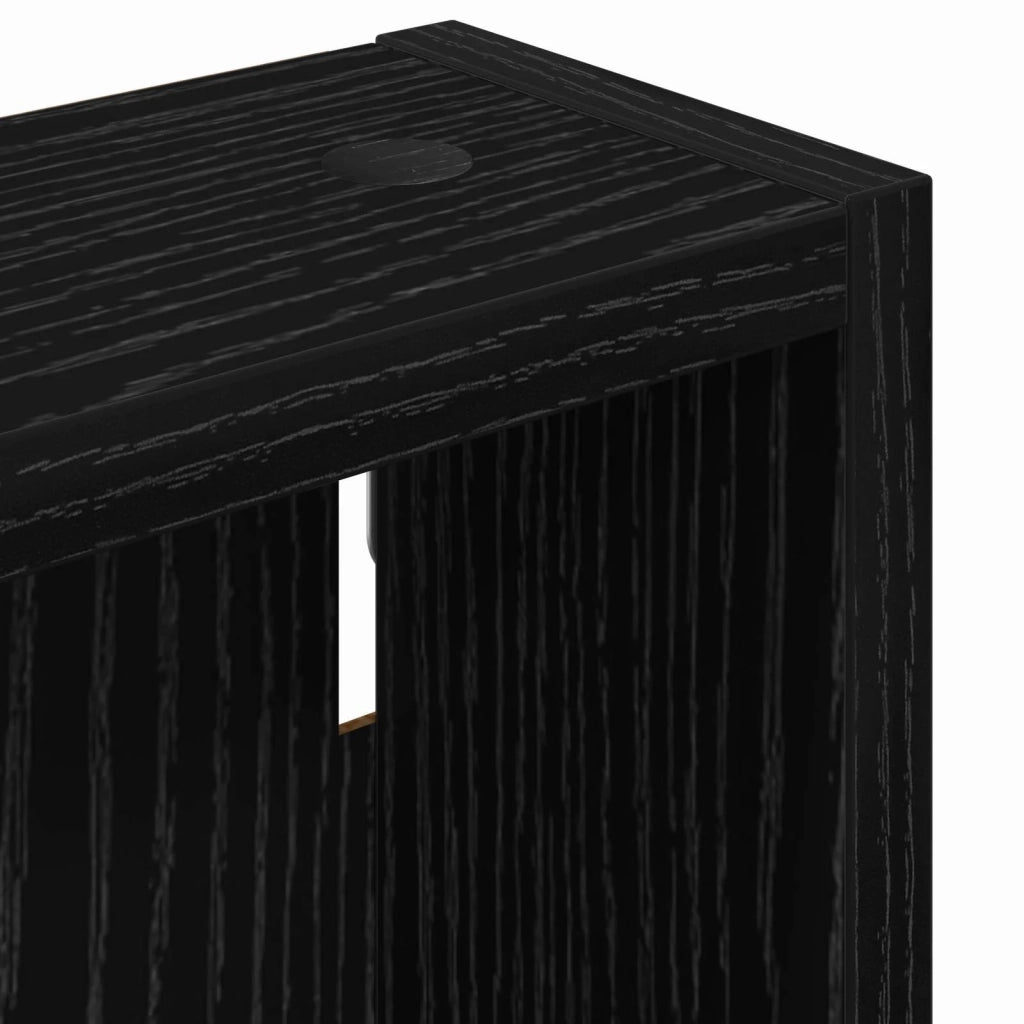 Armadio da bagno a muro Rovere Nero 40 x 10 x 60,5 cm