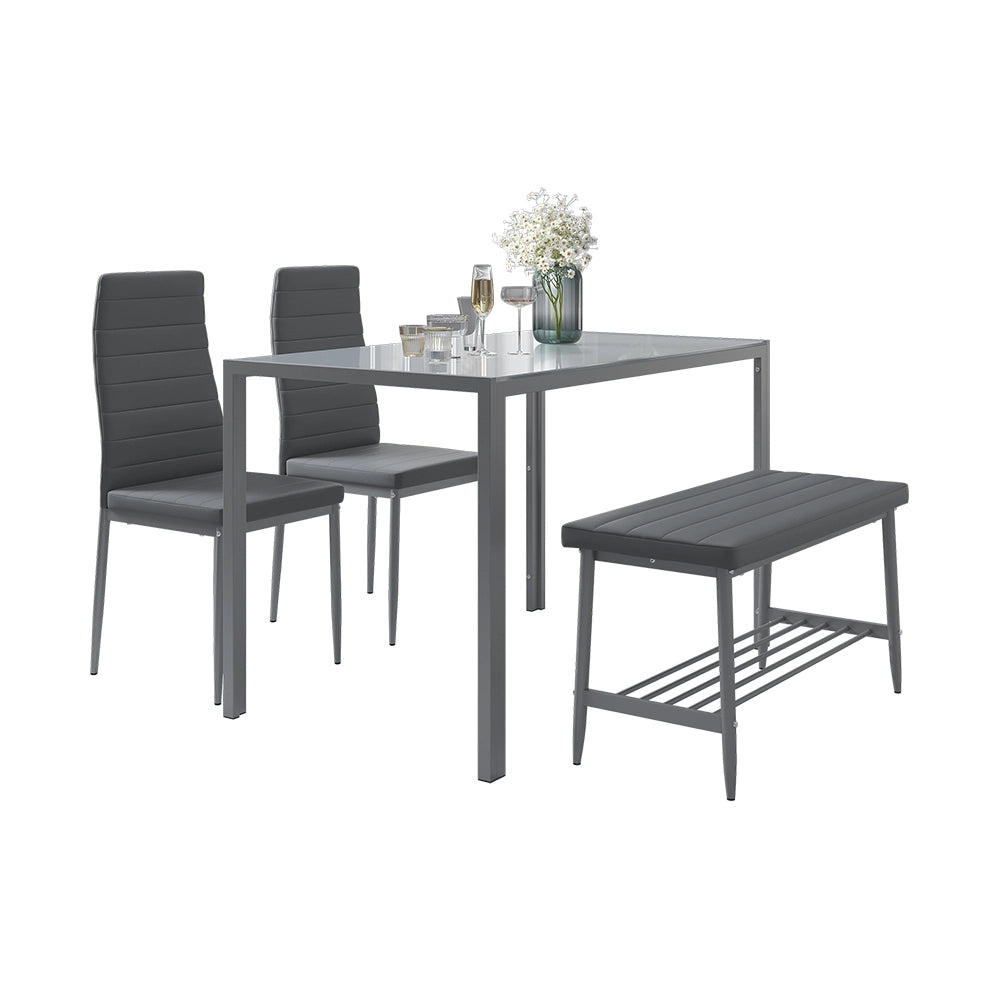 Vicco Set di tavoli da pranzo Grigio 120 x 70 cm Set di 4 pezzi