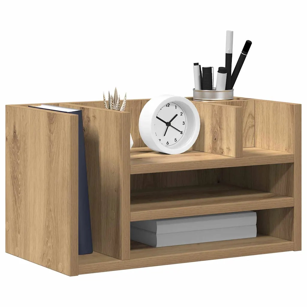 Organizzatore da scrivania Rovere nero 44,5 x 24 x 25 cm 869199