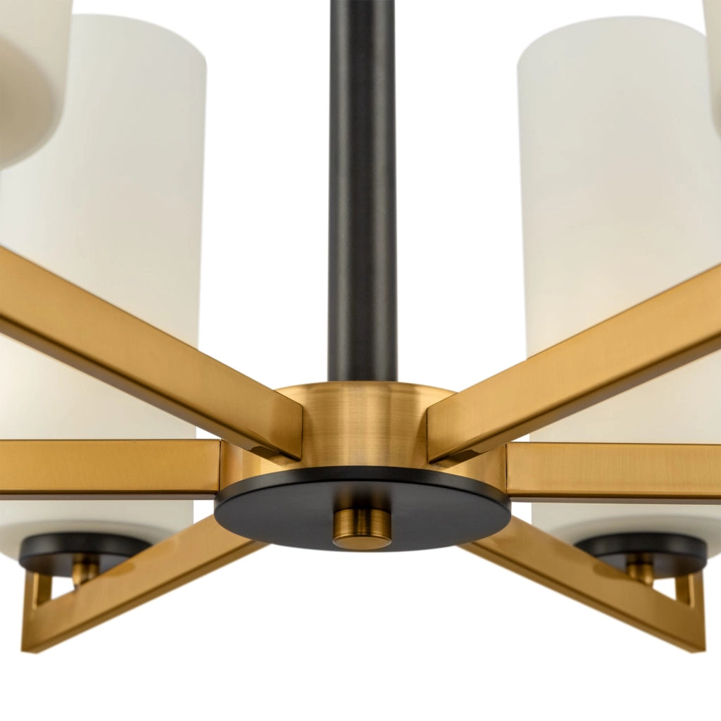 Lampadario ottone tubi vetro Fortano Maytoni MOD089PL-06BS