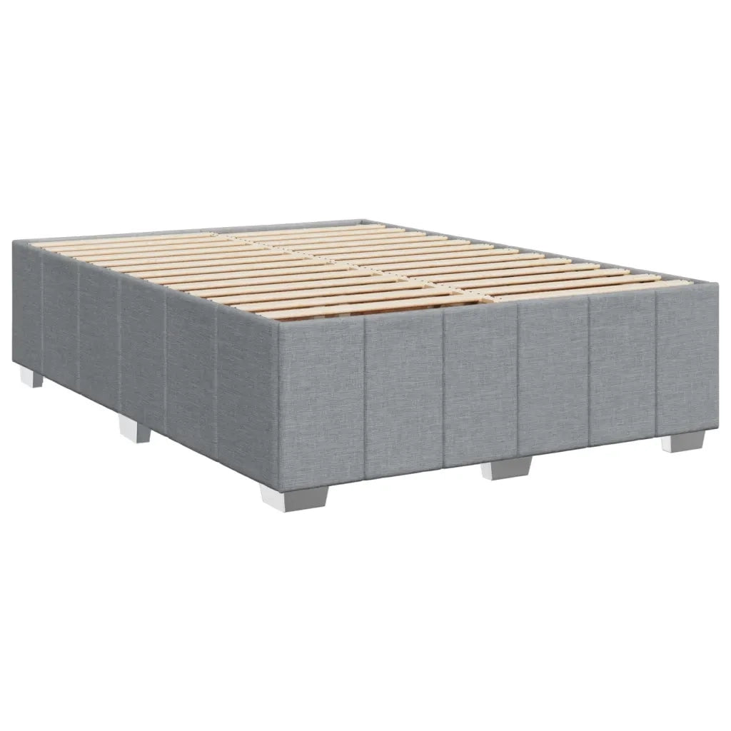 Giroletto a Molle con Materasso Grigio Chiaro 140x190cm Tessuto