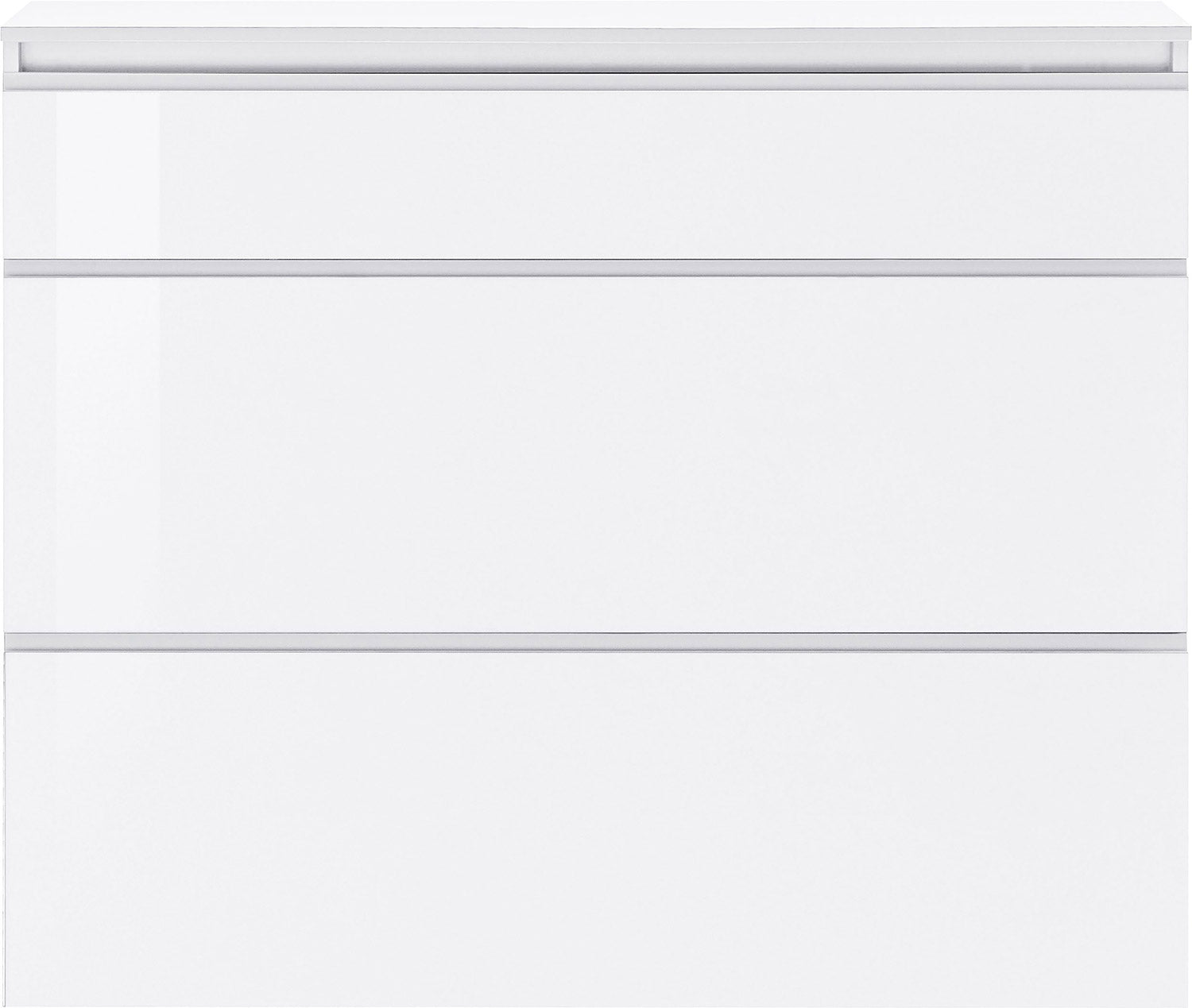 Scarpiera 2 Ante e 1 Antina a Ribalta 120x26,5x108 cm Magic Bianco Lucido