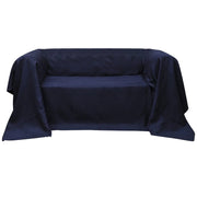 Fodera per divano in micro-camoscio blu marino 270 x 350 cmcod mxl 71018