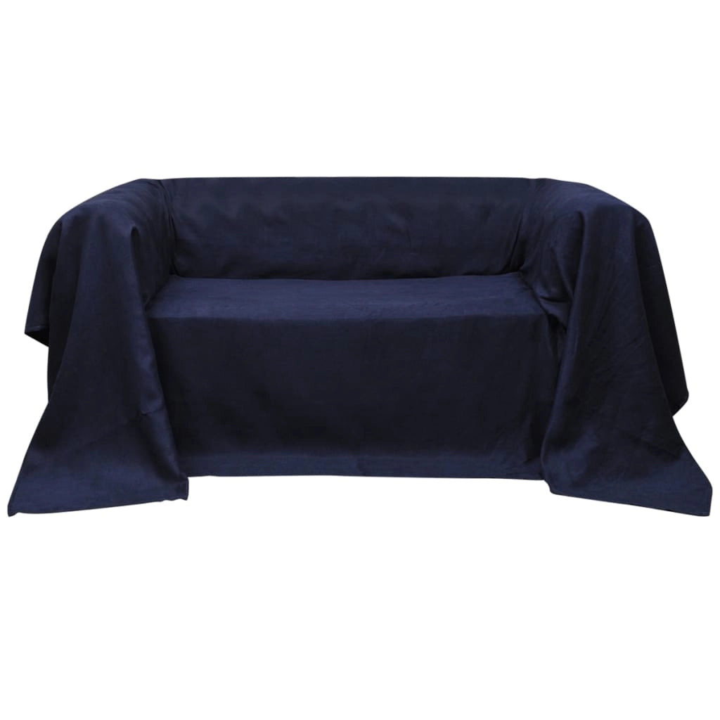 Fodera per divano in micro-camoscio blu marino 270 x 350 cmcod mxl 71018