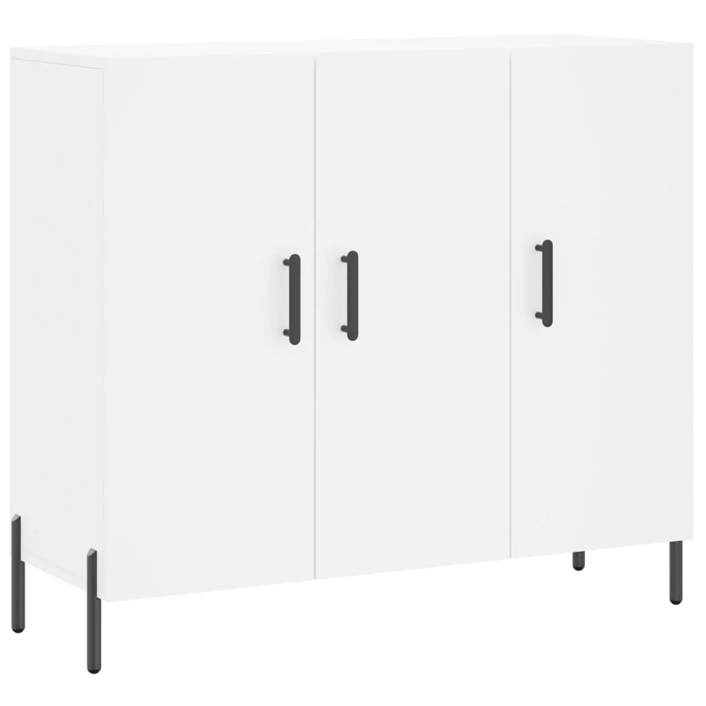 Buffet credenza cassettiera armadio mobile contenitore organizer per cucina soggiorno salotto 90 x 34 x 80 cm legno ingegnerizzato bianco 02_0030534