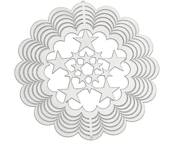 Veloce ventilatore a forma di stella a 5 punte con hanger a forma di mandala e stella stile fluente