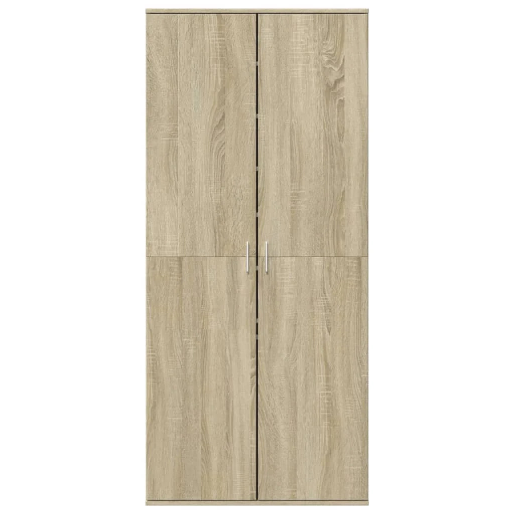 Scarpiera mobiletto portascarpe mobile per ingresso/corridoio/soggiorno legno Sonoma 80 x 39 x 178 cm marrone legno ingegnerizzato 02_0021737