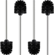 Set di spazzole per wc in acciaio inossidabile con manico in RVS - Spazzola per wc - Spazzola per toilette - Set da 4 spazzole per toilette
