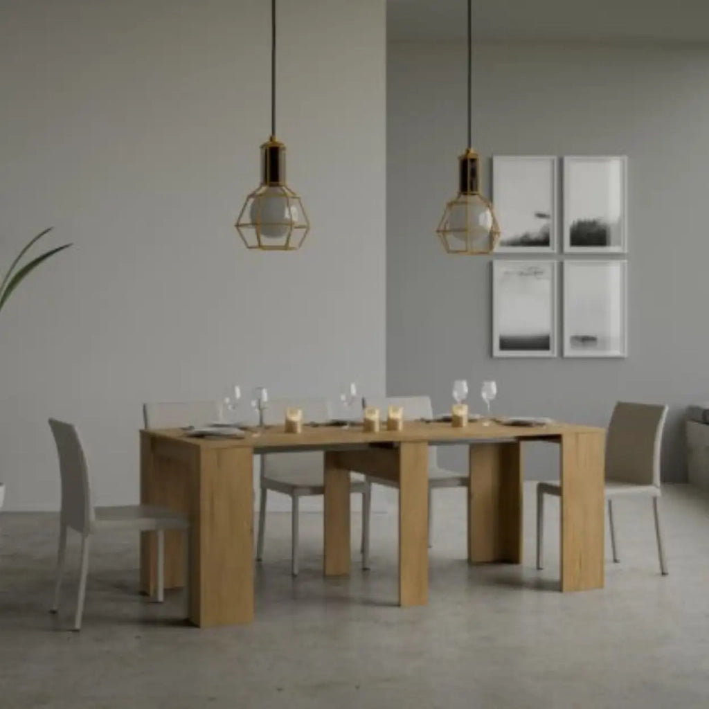 Consolle allungabile 90x48/308 cm Basic quercia natura
