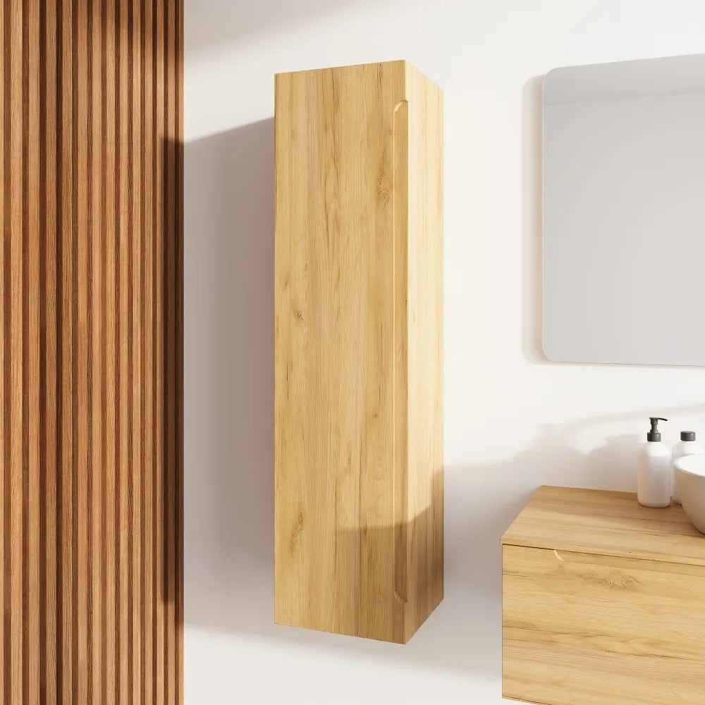 Colonna bagno sospesa 120cm rovere chiaro | Bako