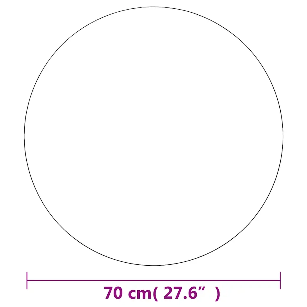 Specchio da Parete-Specchio a muro 70 cm in Vetro Circolare