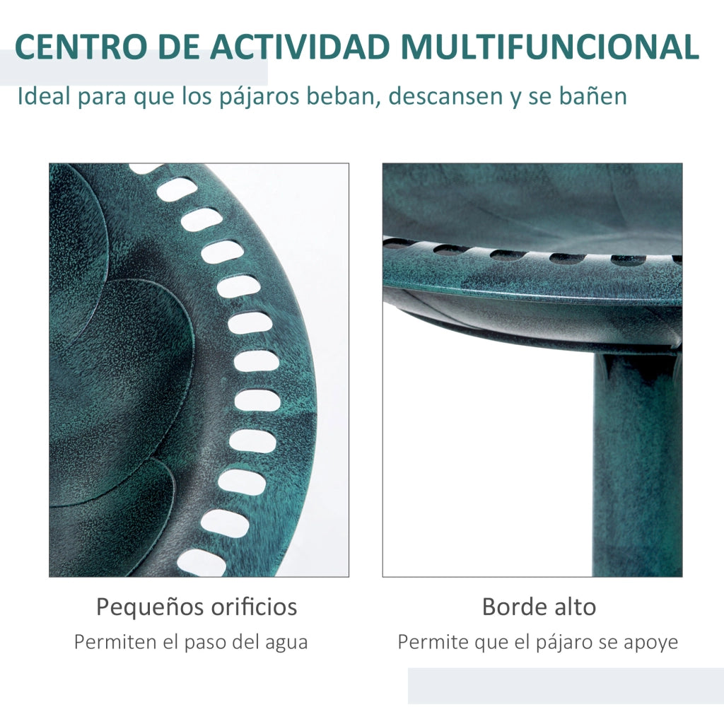 Bagno per uccelli da giardino esterno ¨C zephmum ¨C verde, effetto invecchiato
