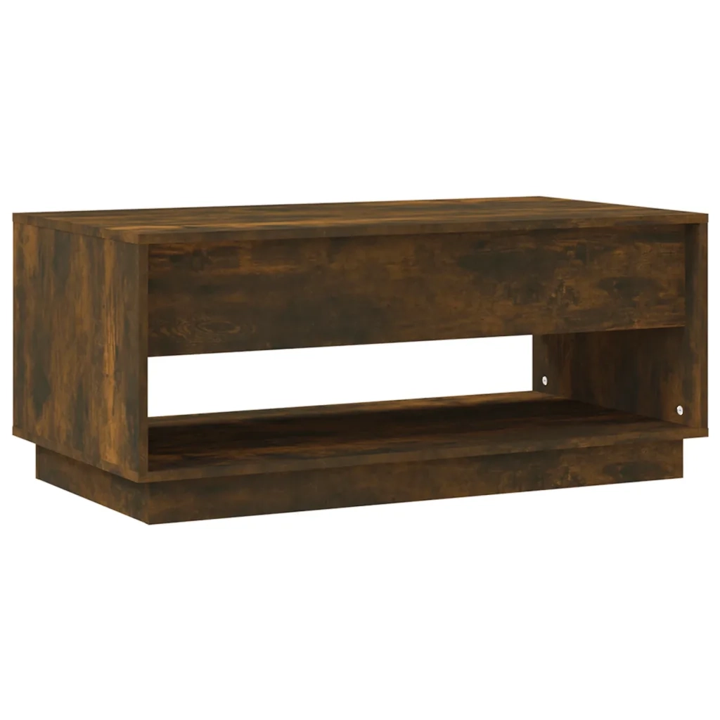 Tavolino da Salotto-Tavolino da soggiorno-Tavolo Rovere Fumo 102,5x55x44 cm in Truciolato