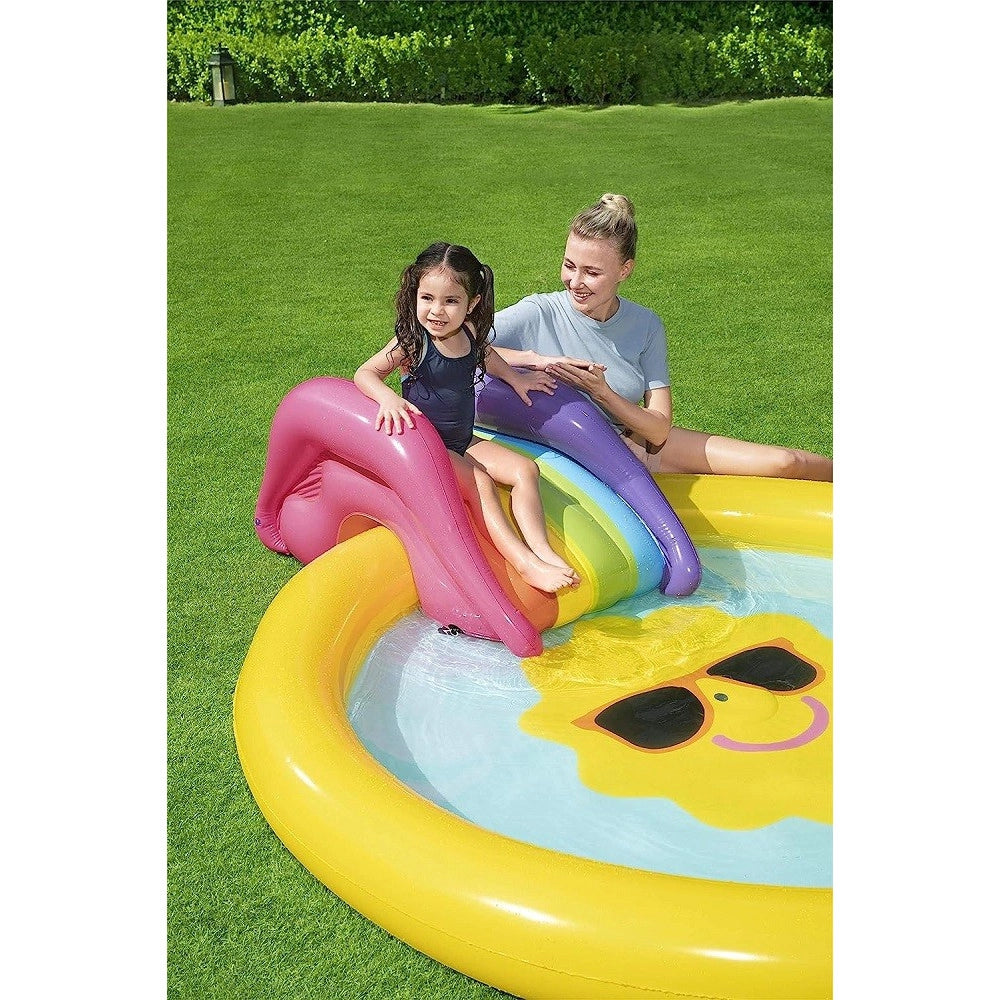 Trade Shop - Piscina Gonfiabile Giardino Per Bambini Con Scivolo 237x201x104cm Sunnyland 53071 -