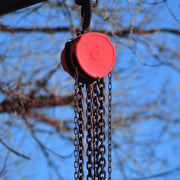Paranco a catena manuale, max 1000 kg, con catena di 3 m, sollevamento di 2,5 m per carichi pesanti