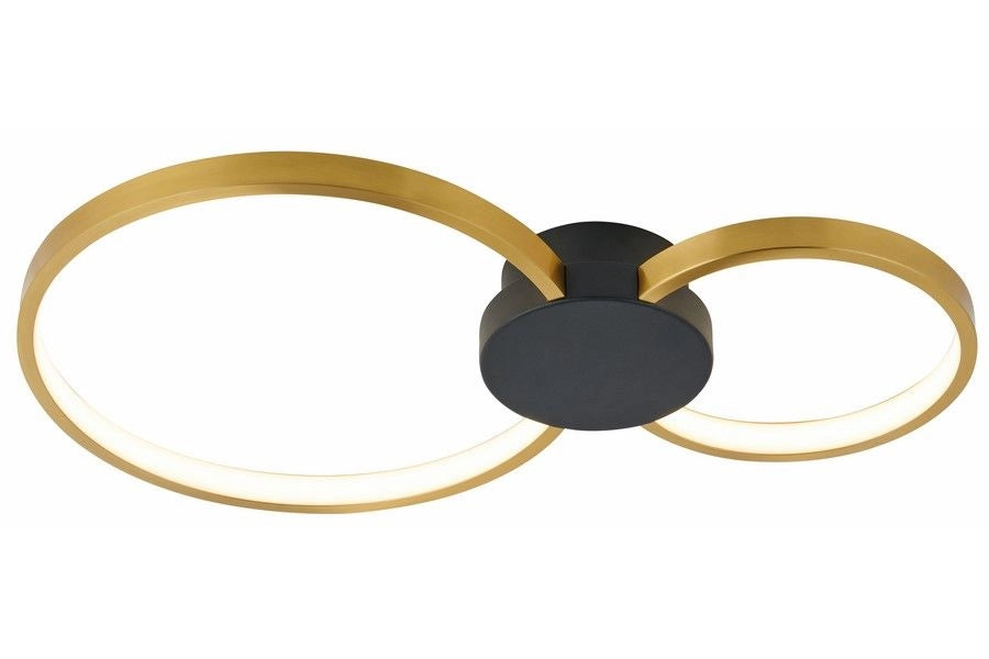Plafoniera Reality Condida 2 Anelli oro/nero LED 20W