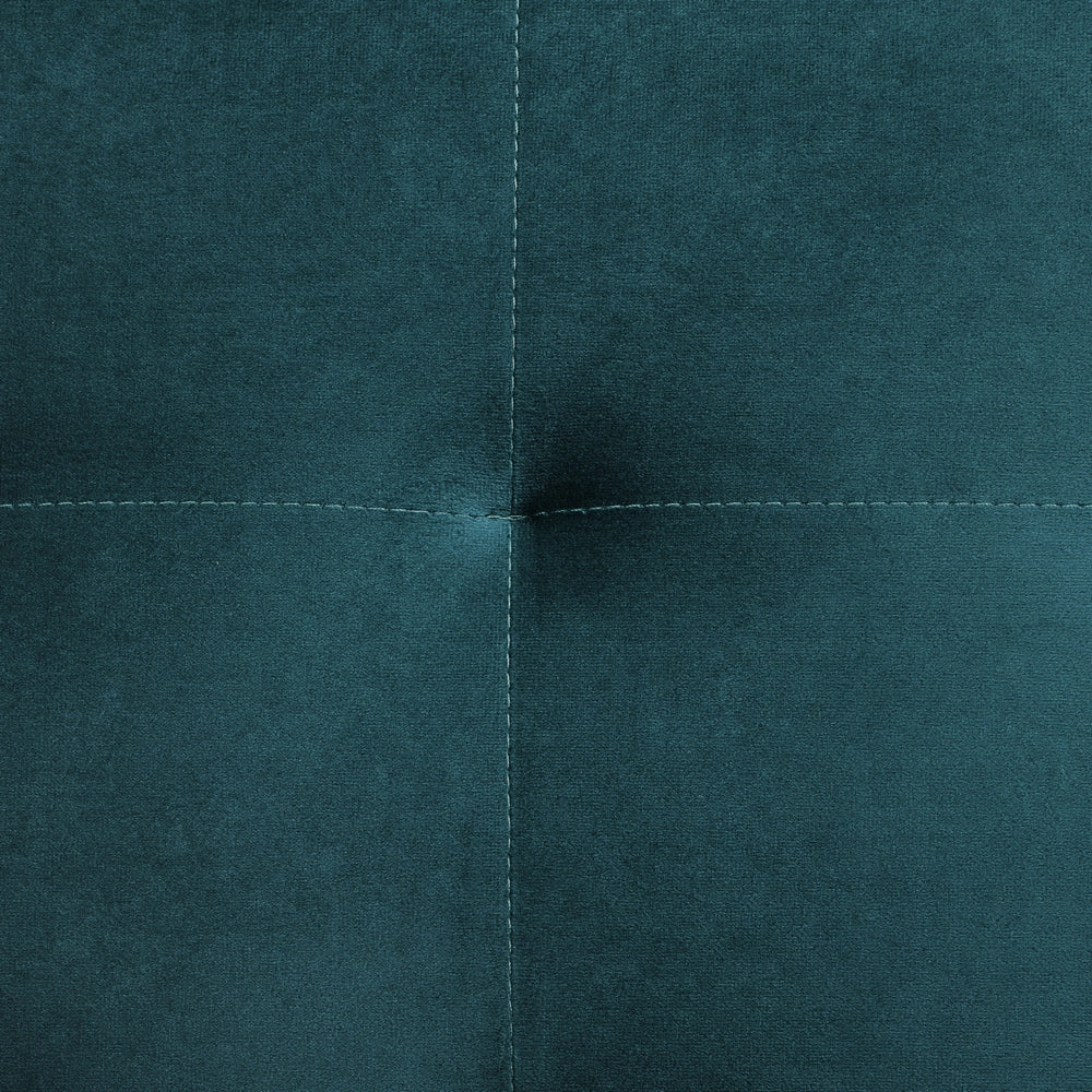 Divano Letto Angolare Tessuto Trapuntato Velluto Verde Acqua Moderna Chaise Longue A 4 Posti Modulare A Forma Di L versione destra