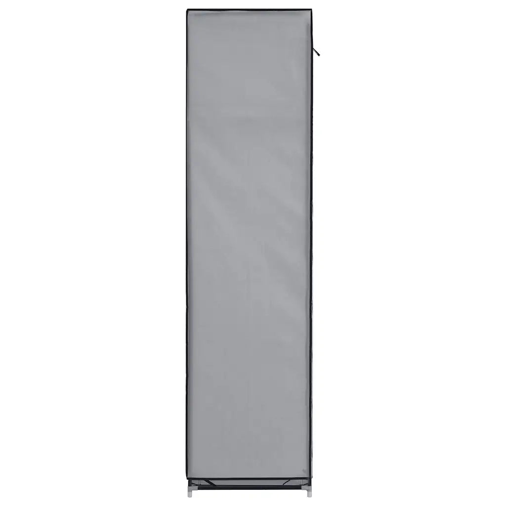 Armadio con Scomparti e Aste Grigio 150x45x175 cm in Tessuto CFW4320567