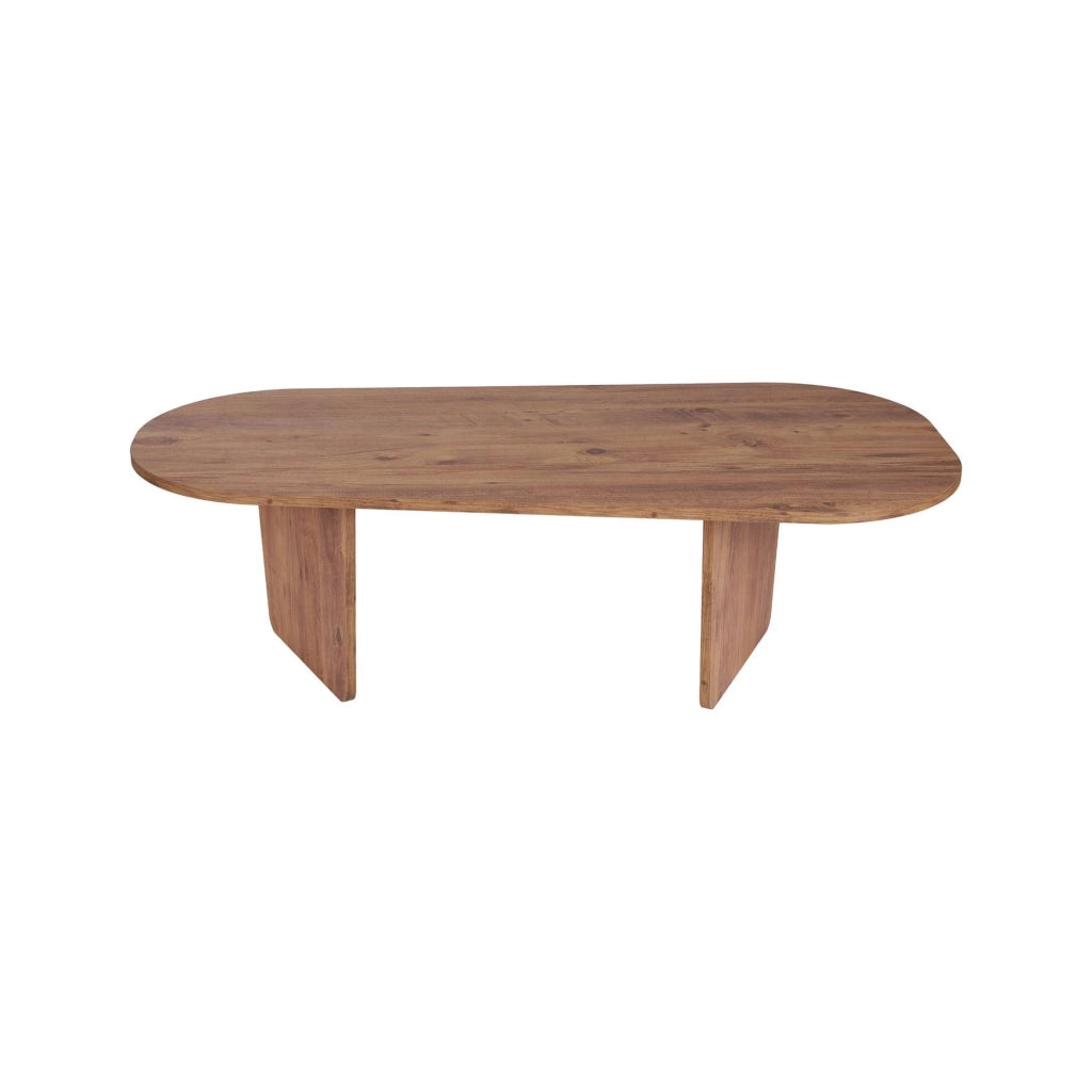 Dozza, Tavolino da Salotto Forma Ovale, 130x65x40h cm Marrone Rovere Nodi