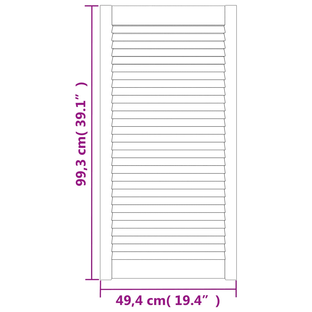 Anta con Design a Lamelle 99,3x49,4 cm in Legno di Pino CFW8858524