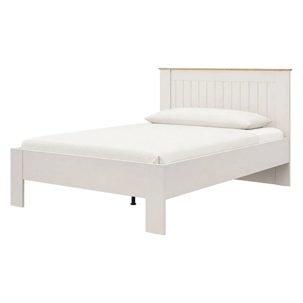 Letto Matrimoniale Luangp, Letto Matrimoniale Dimensione Materasso 160x200 cm, Bianco Crema