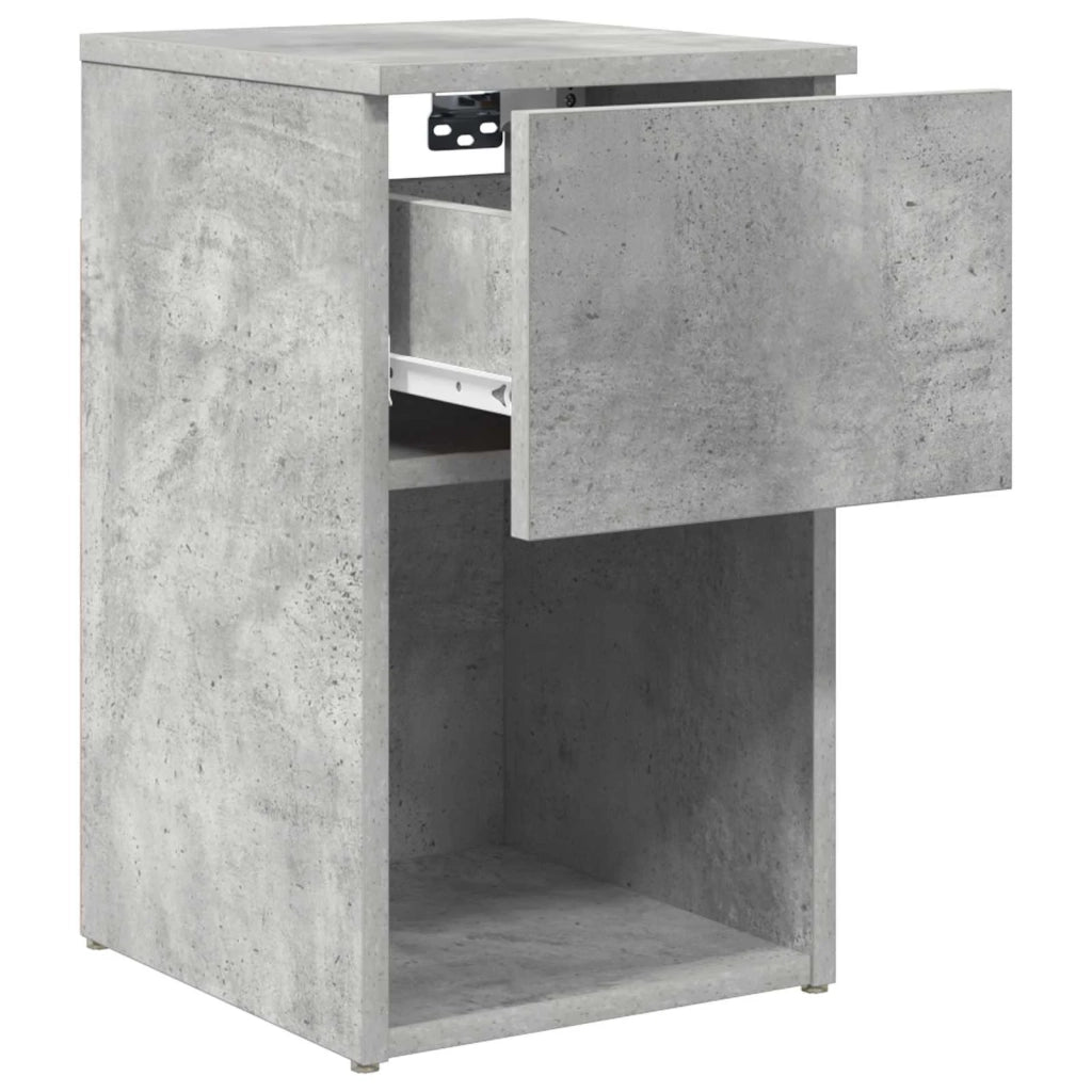 Armadietto per letto 2 pz Grigio Cemento 29 x 31,5 x 49 cm CFW5721421