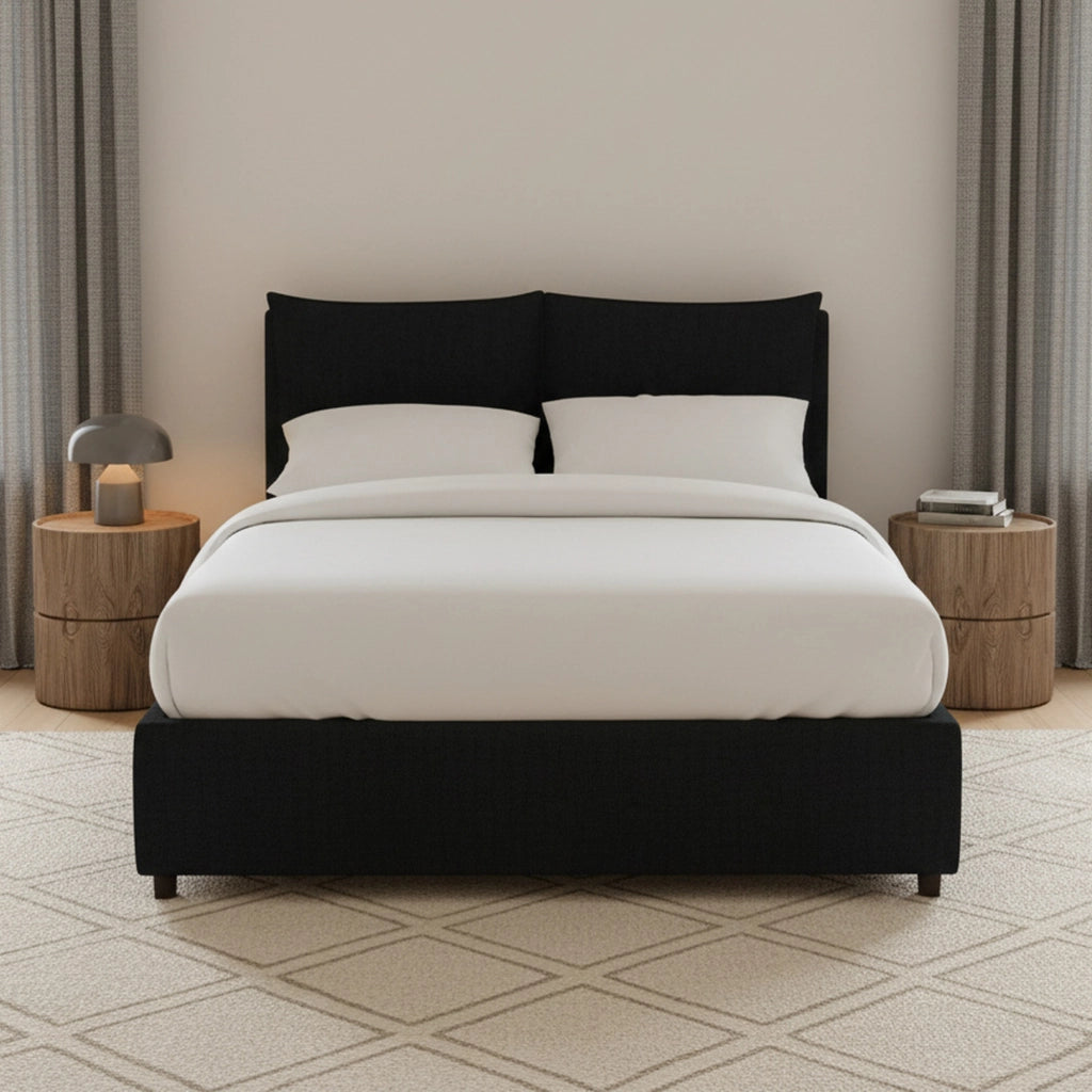 Newton, Letto Piazza e Mezza Sfoderabile Made in Italy, Grigio Scuro