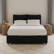 Newton, Letto Piazza e Mezza Sfoderabile Made in Italy, Grigio Scuro