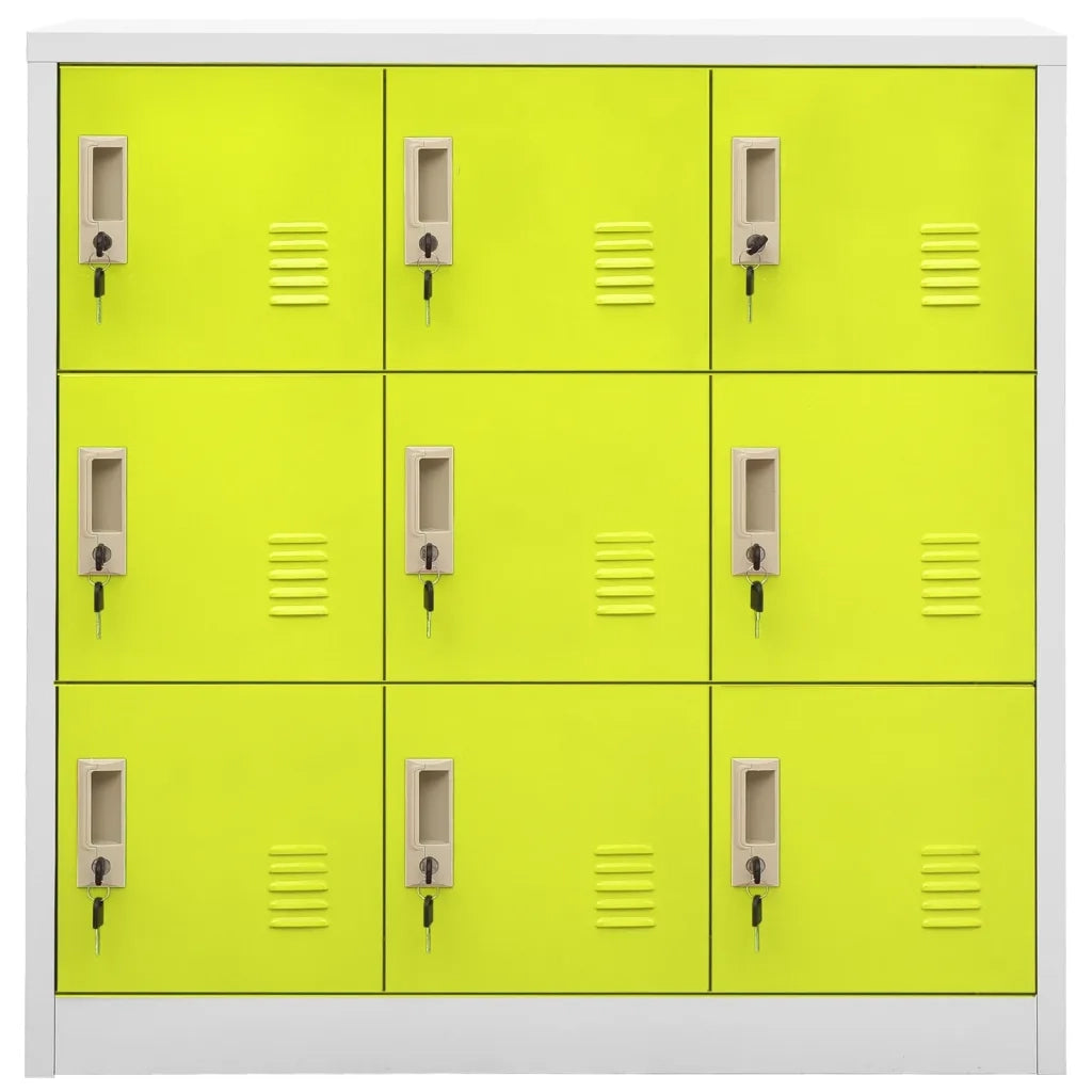 Armadietti Chiavi 2pz Grigio Chiaro Verde 90x45x92,5cm Acciaio 3095242