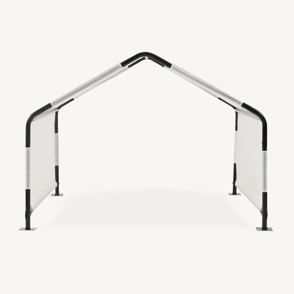 Tenda da Esterno Valevali per Cani Cuccia Impermeabile 122 x 122 x 90 cm - Nero/Bianco [en.casa]