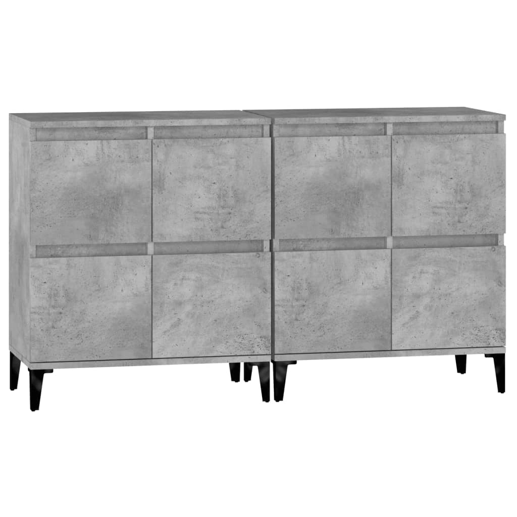 Buffet credenza cassettiera armadio mobile contenitore organizer per cucina soggiorno salotti set da 2 60 x 35 x 70 cm legno ingegnerizzato grigio 02_0036864