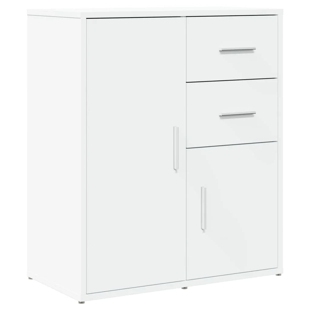 Buffet credenza cassettiera armadio mobile contenitore organizer per cucina soggiorno salotti set da 2 60 x 31 x 70 cm legno ingegnerizzato bianco 02_0036676