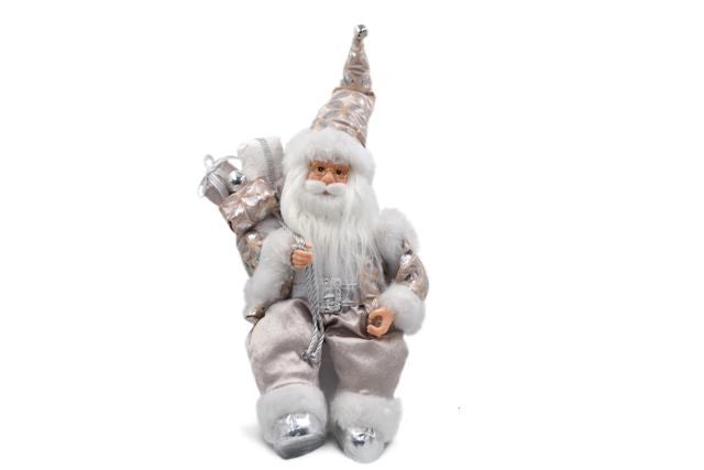 Decorazione Casa Natalizia Babbo Natale con Carillon 35 cm