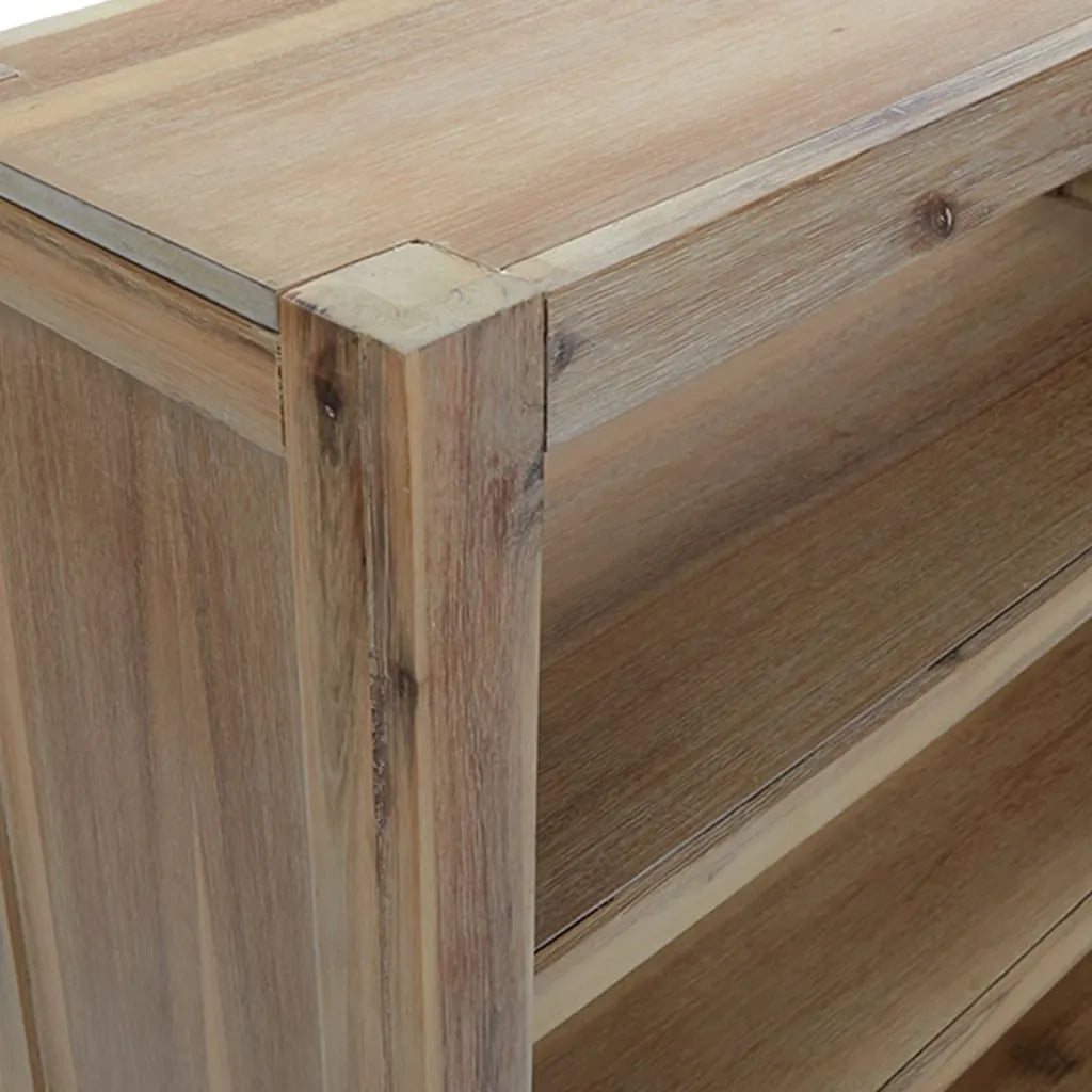 Libreria a 4 Ripiani 80x30x110 cm in Legno Massello di Acacia 345085