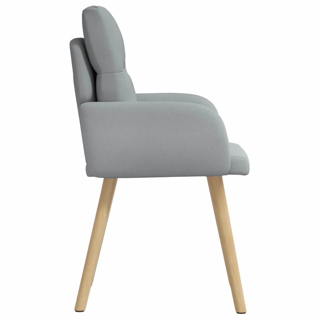 Sedie da pranzo 2 pz Tessuto Grigio Chiaro 60 x 56 x 96 cm 42034358