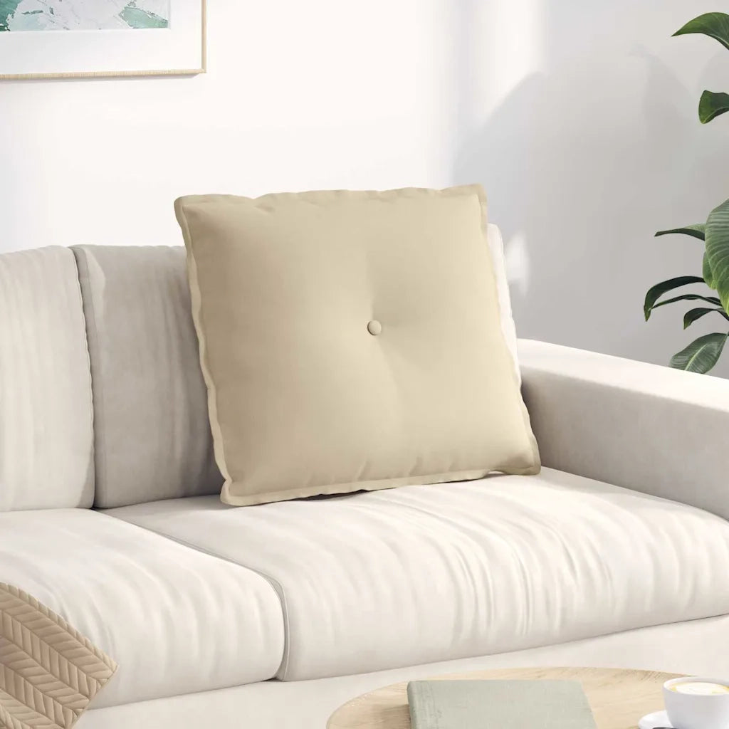 Cuscino per Schiena | Cuscino dorsale Crema 60 x 50 cm Tessuto in Microfibra